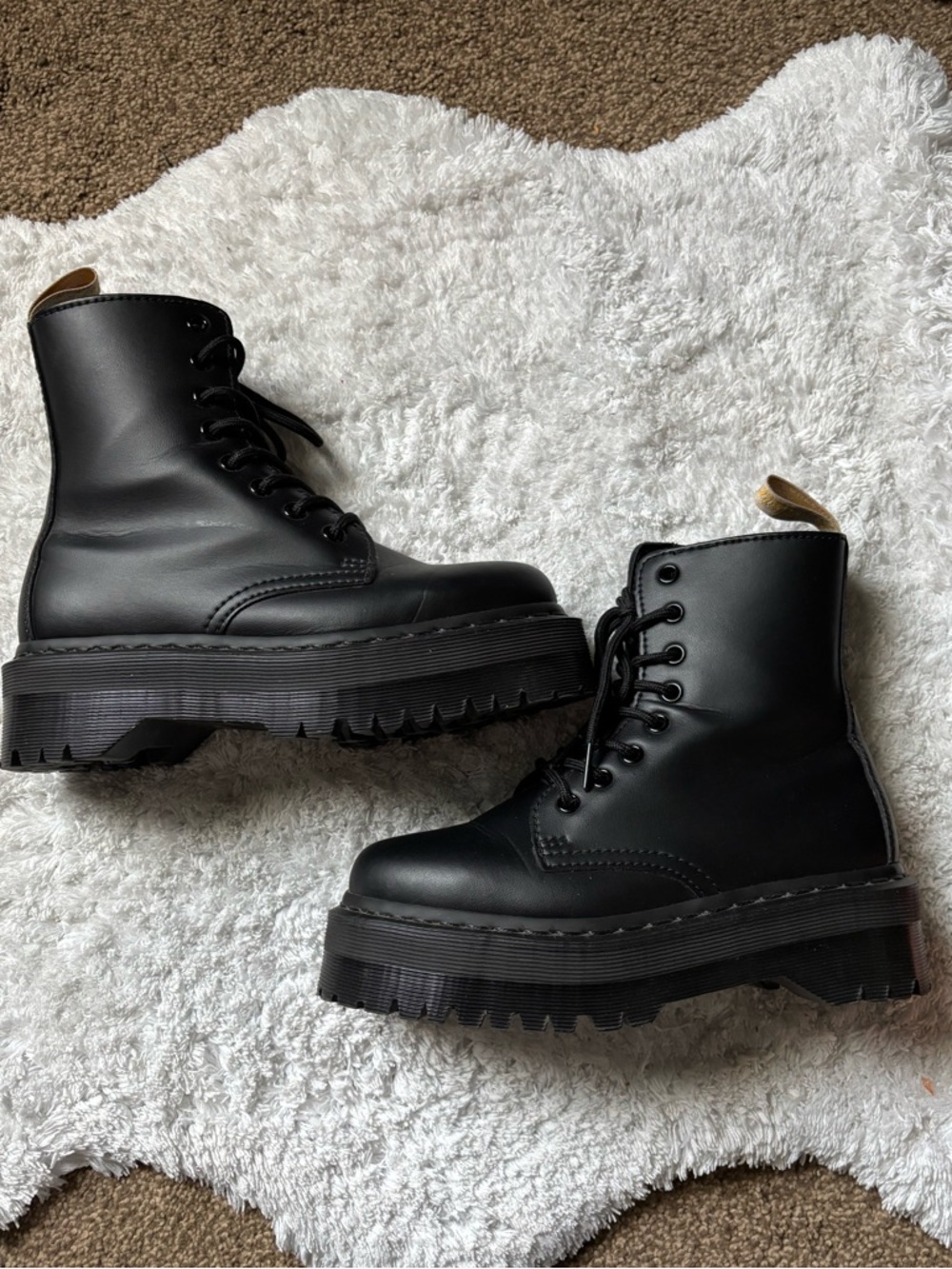 Dr. Martens Black Chunky Lace-Up Platform Boots